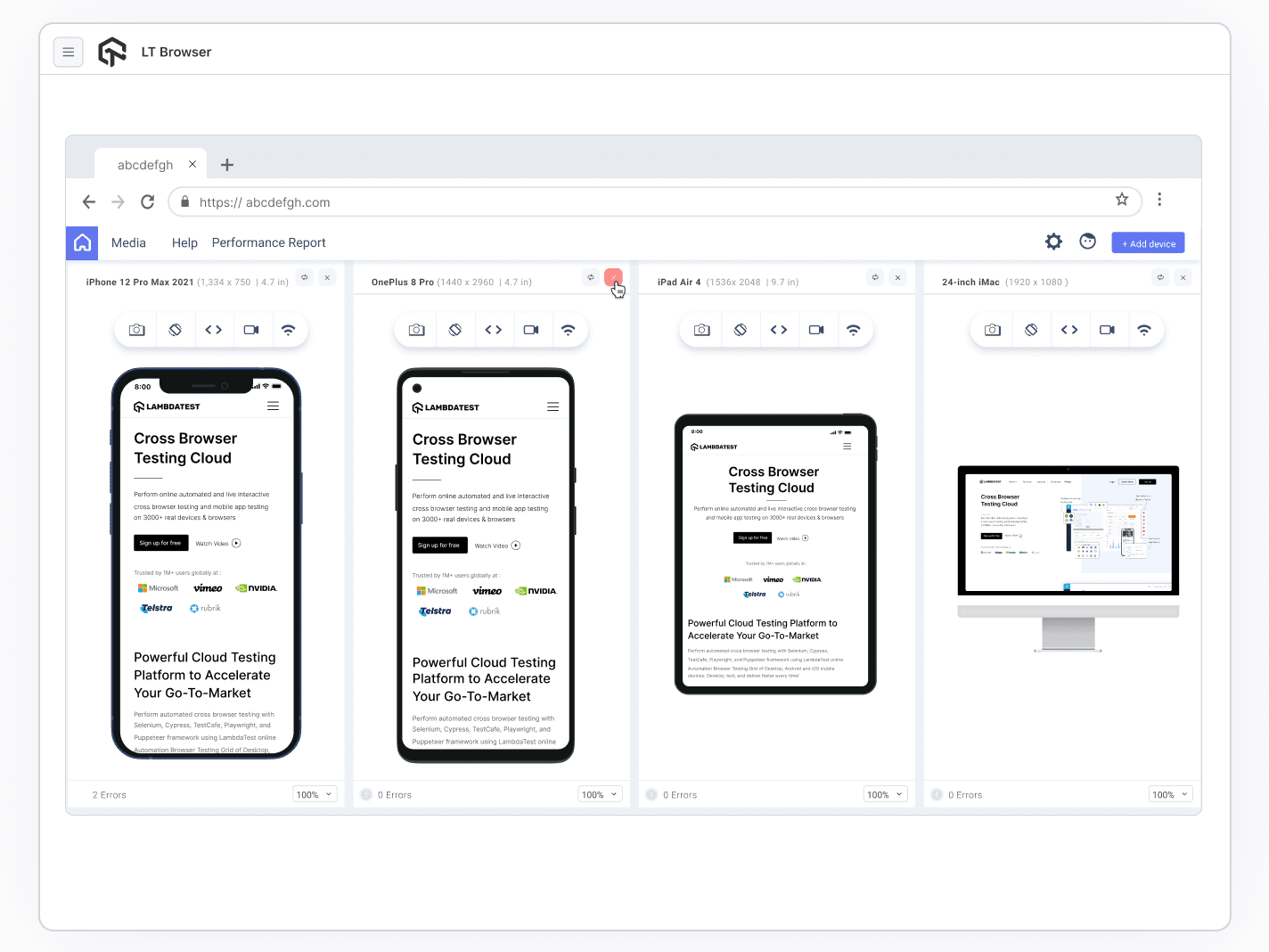Live Responsive Testing Online