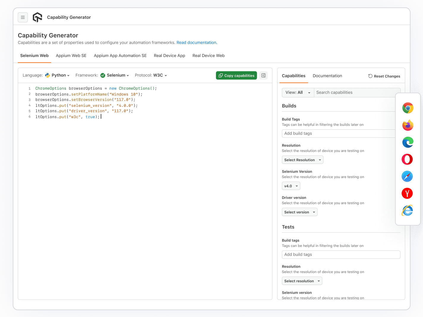 Pytest Testing on 3000+ browsers