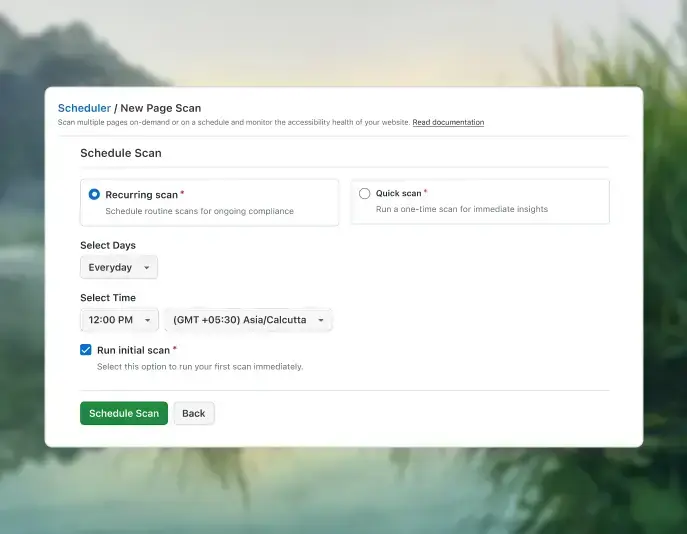 Prevent Accessibility Drift with Scheduled Scans