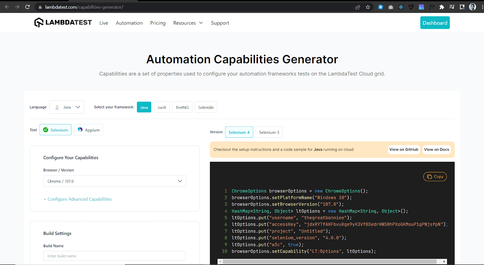 TestMu AI capabilities generator unit testing TestMu AI capabilities generator unit testing