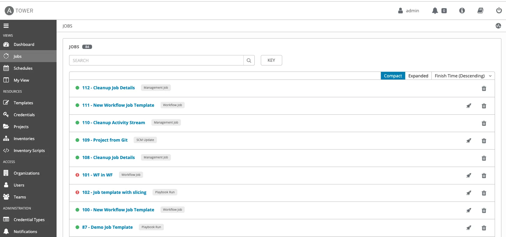 Ansible Tower Jobs User Interface Ansible Tower Jobs User Interface
