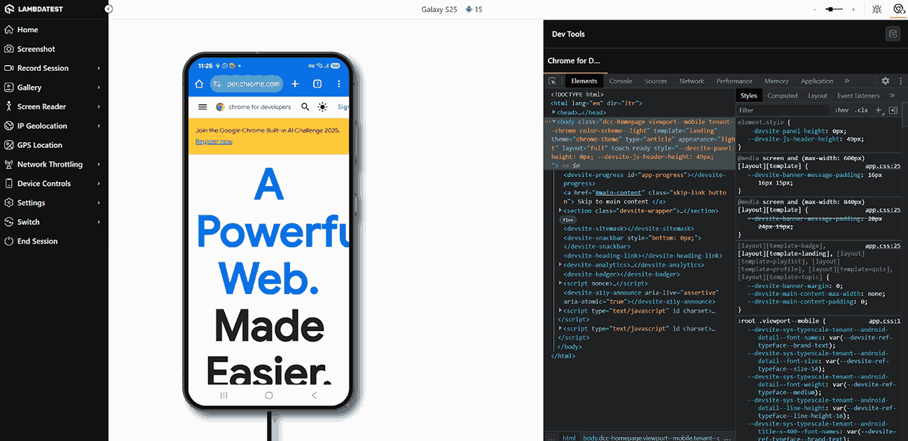 TestMu AI virtual browser