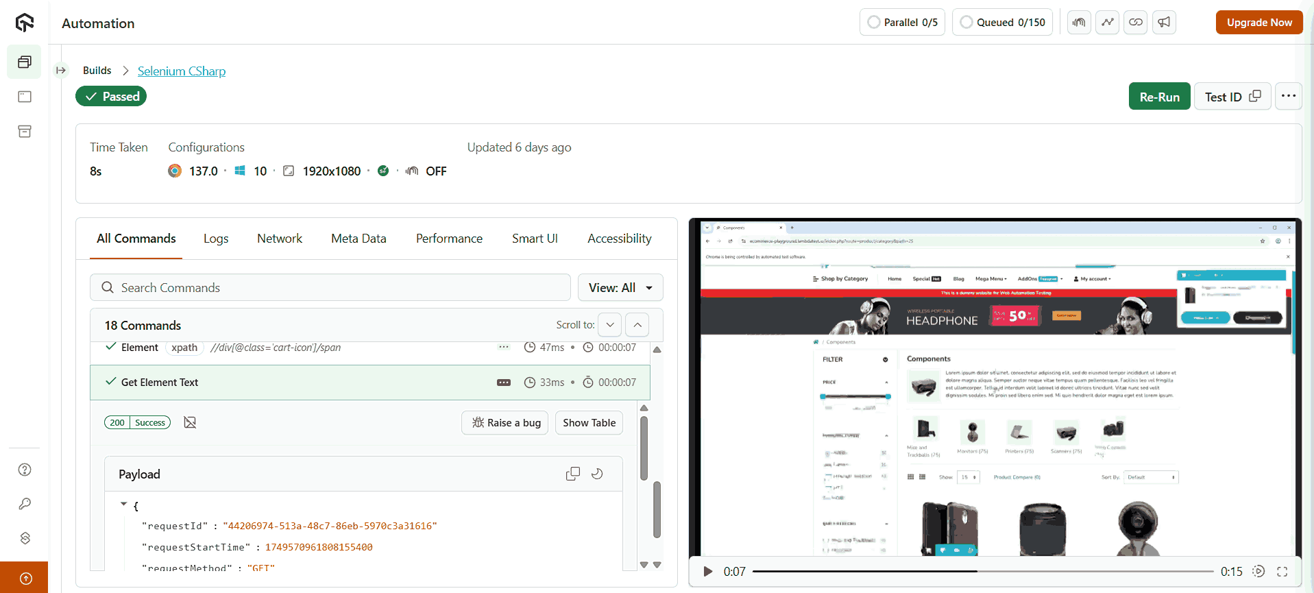 {BrandName} Selenium NUnit Test Execution