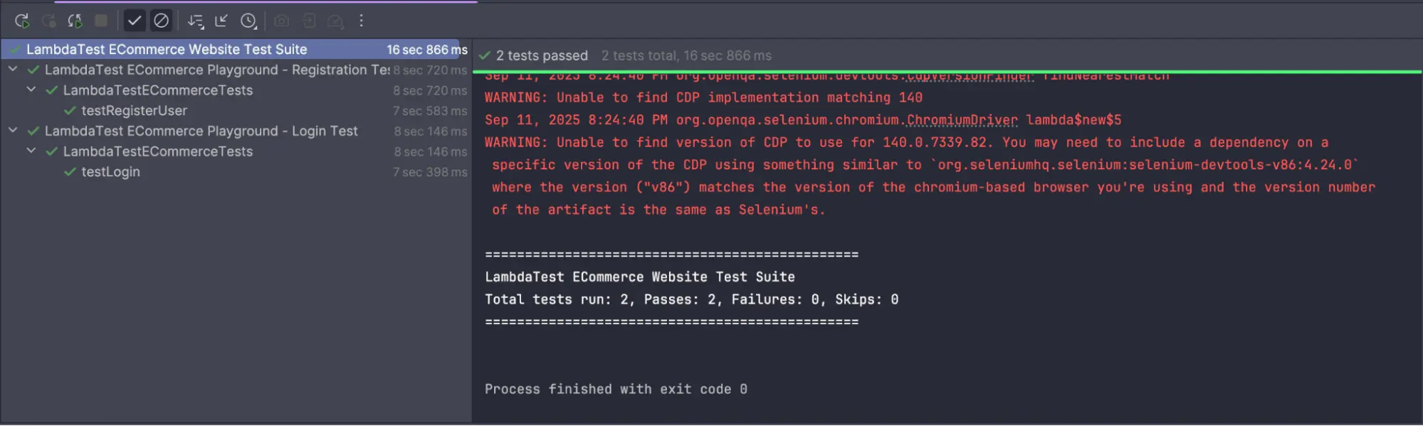 Page Object Model Local Test Execution