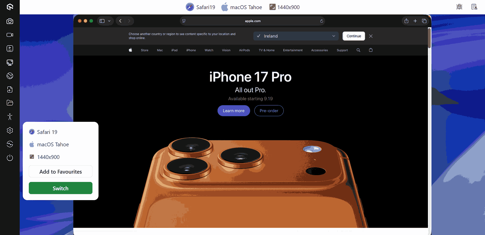 Safari Testing on macOS Tahoe
