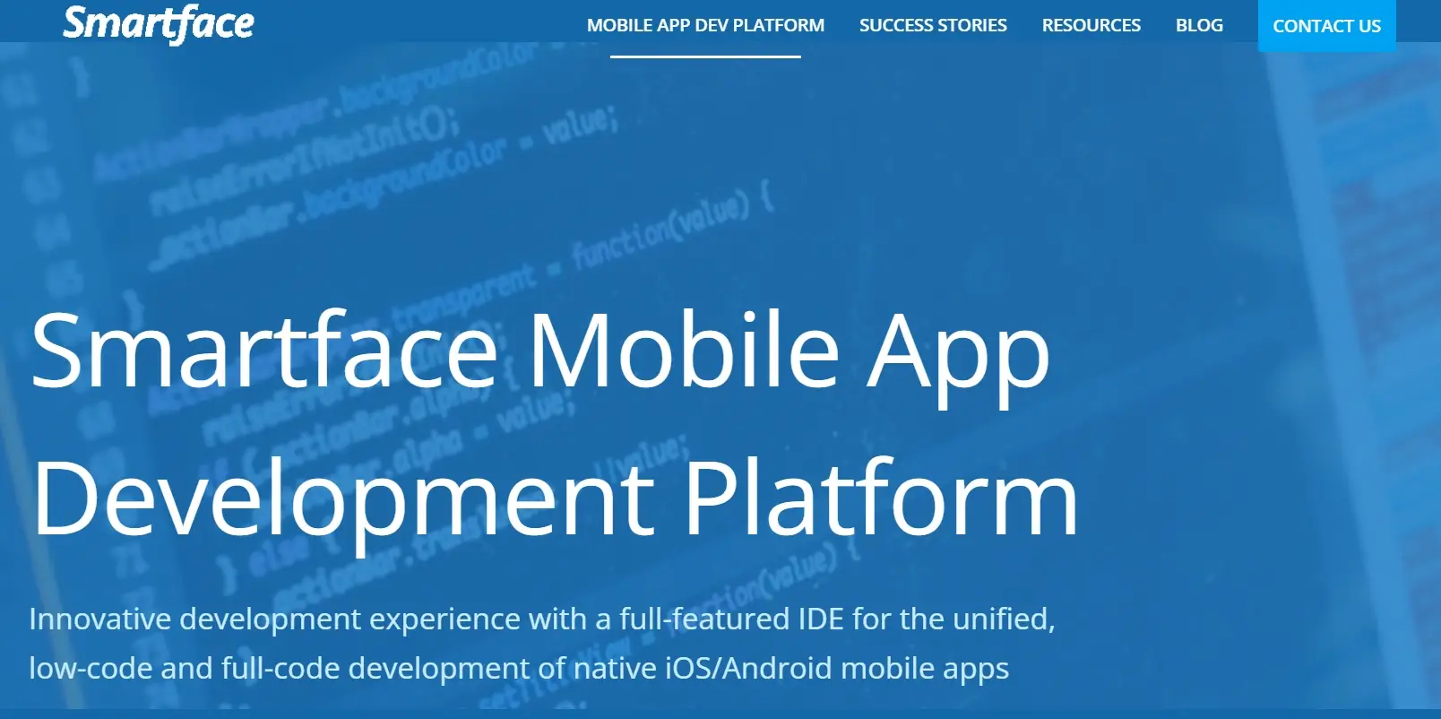 Smartface iOS emulator dashboard