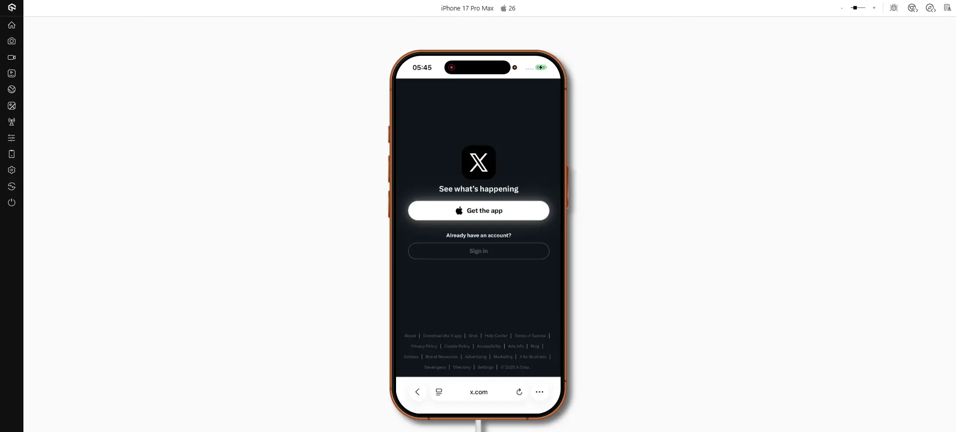TwitterLite PWA on LambdaTest Real Device Cloud
