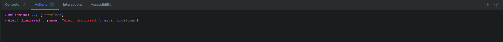 Storybook Actions Tab Storybook Actions Tab