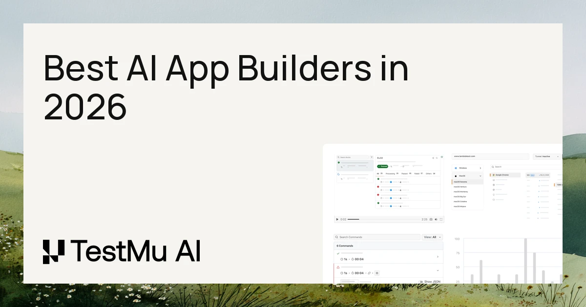 Best AI App Builders in 2026 | TestMu AI (Formerly LambdaTest)