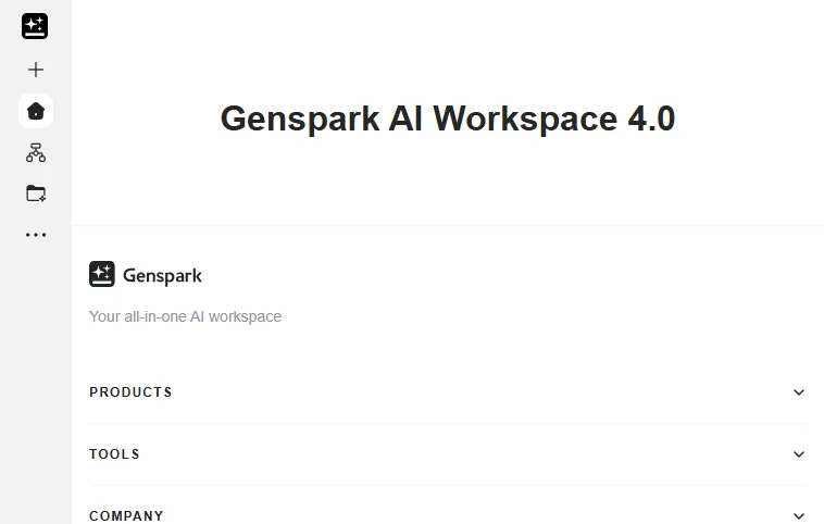 Genspark AI workspace Genspark AI Workspace homepage