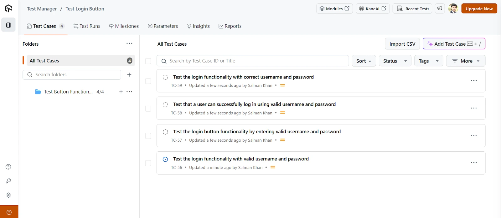 AI-native test management platform