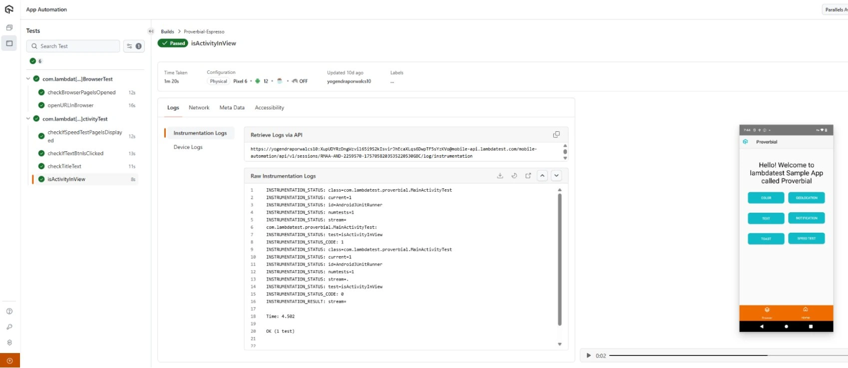 App Automation Dashboard App Automation Dashboard