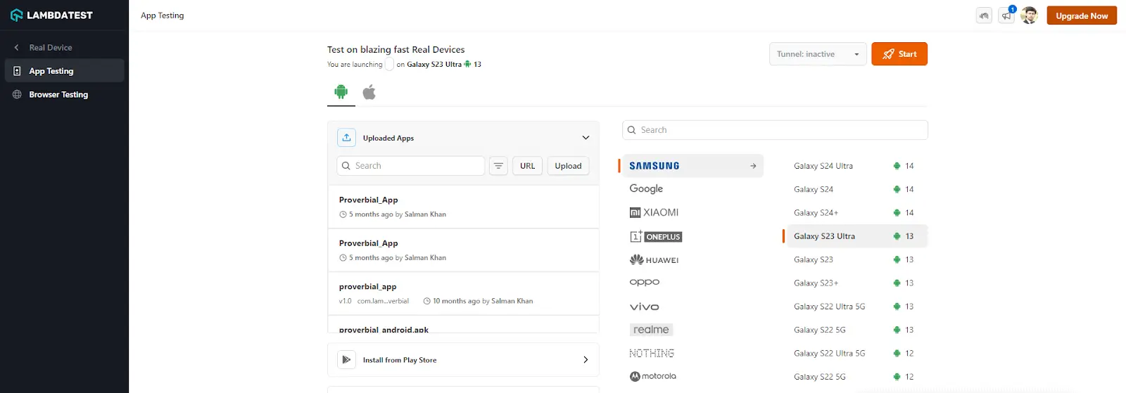 App Testing App Testing