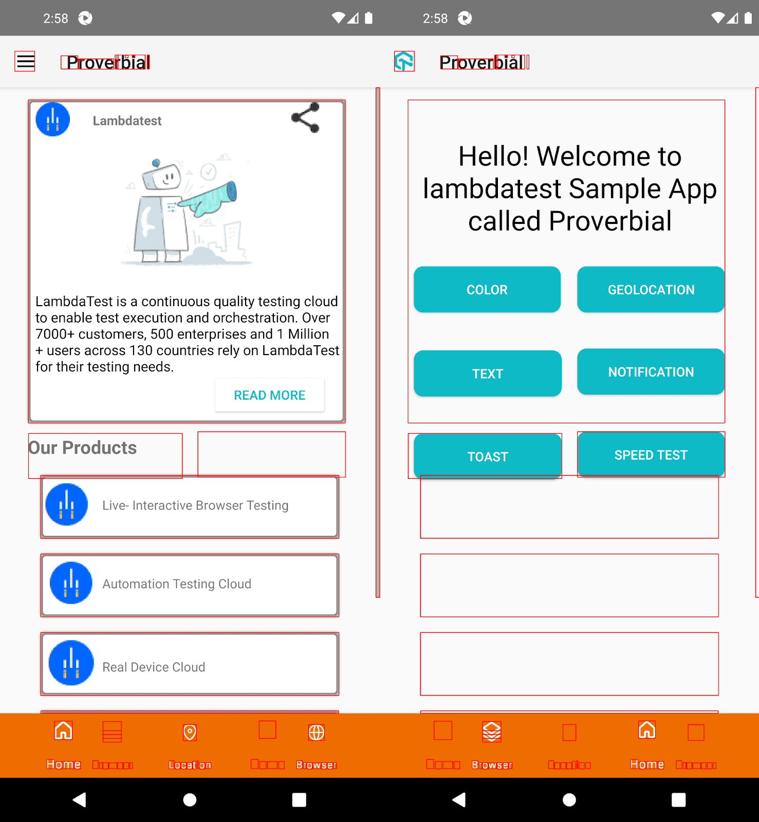 Appium easily highlights Appium easily highlights
