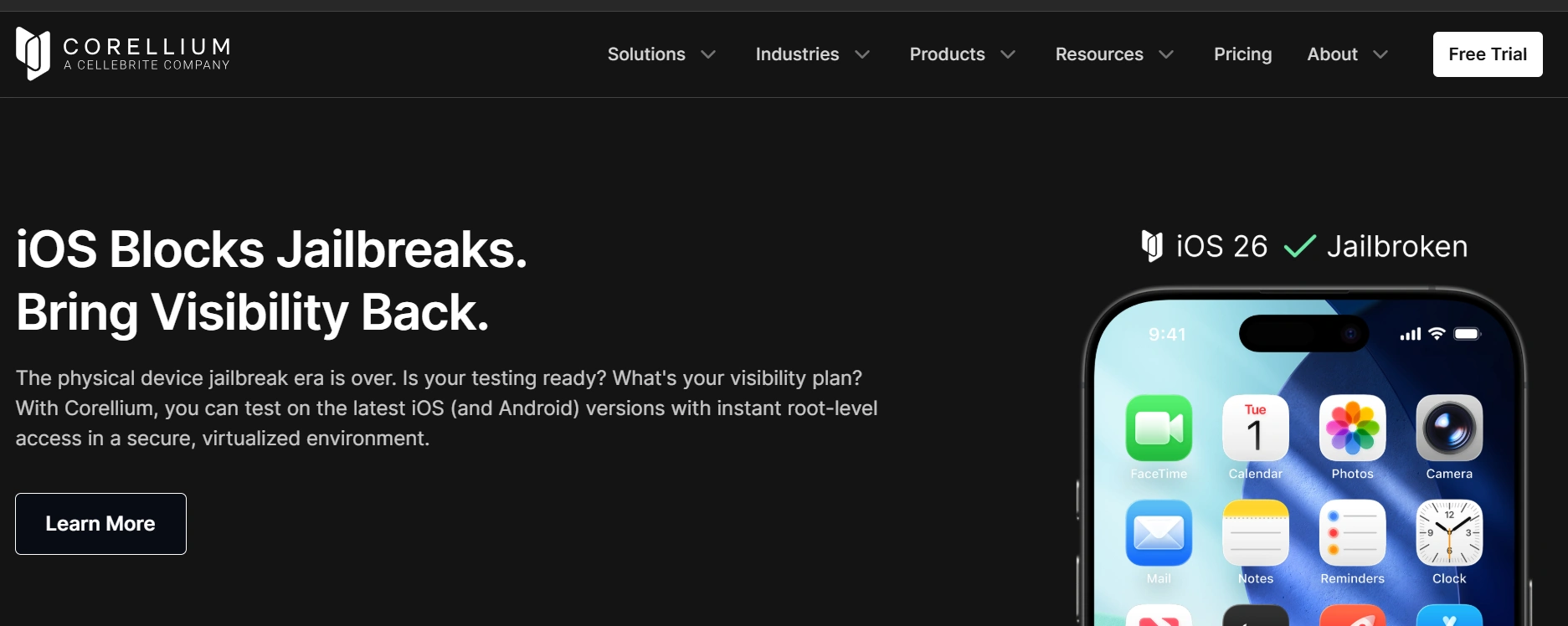 Corellium virtual iOS device