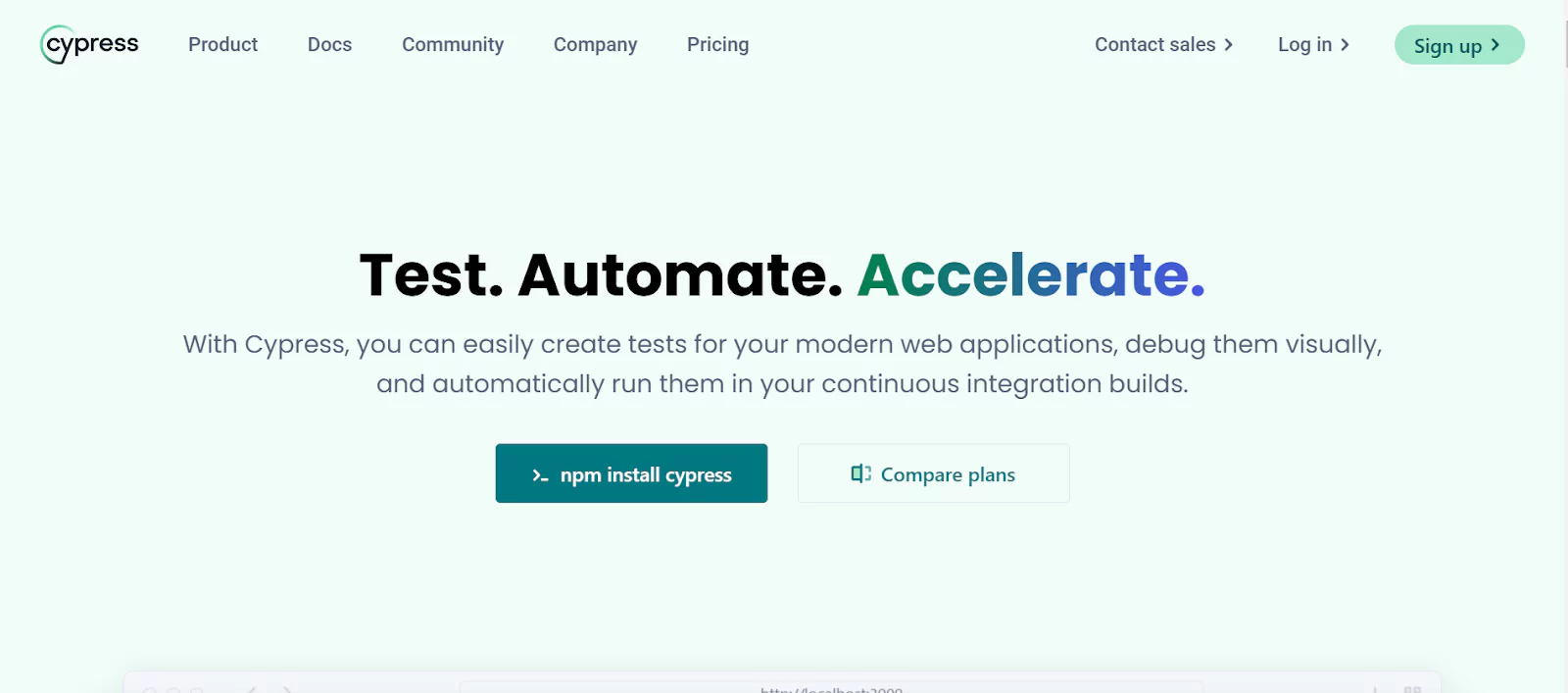 Cypress is a front-end testing tool Cypress is a front-end testing tool