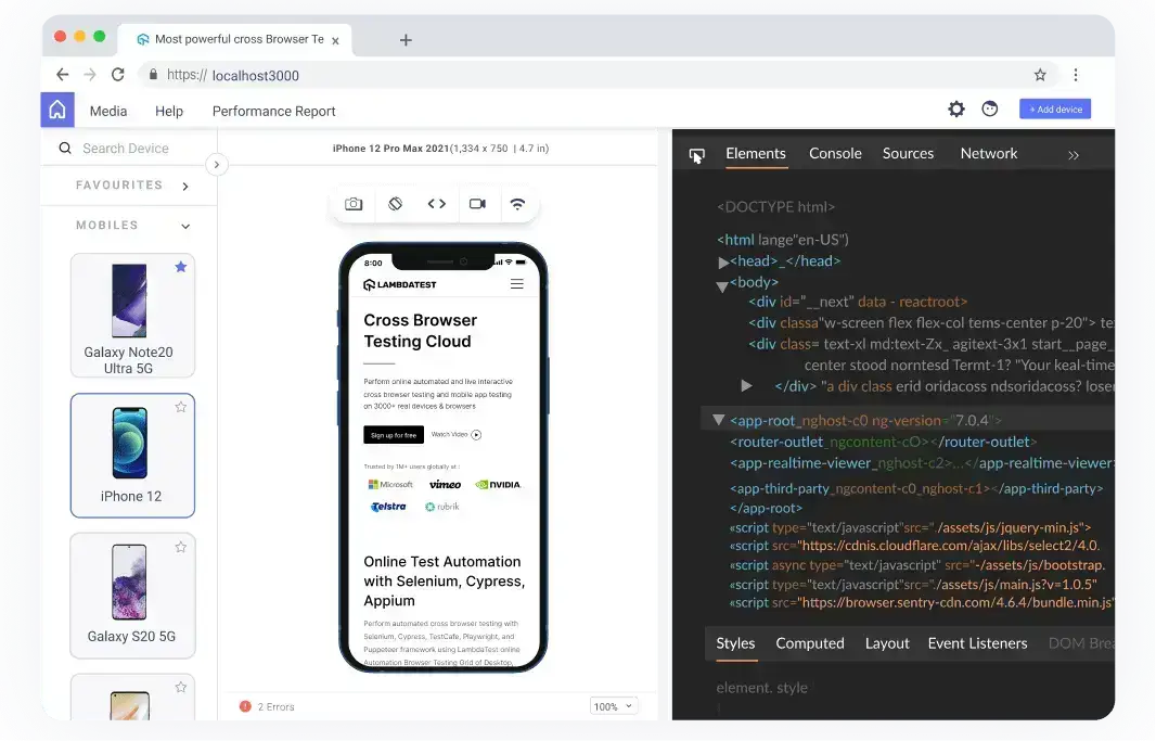 Demonstrating Hot Reloading on an Emulator using the LT Browser. Demonstrating Hot Reloading on an Emulator using the LT Browser.