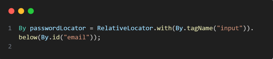 element of the email input field element of the email input field