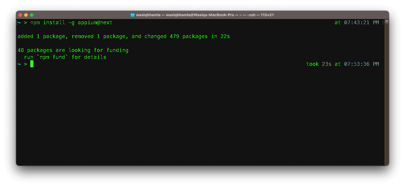 execute the following command in your terminal execute the following command in your terminal
