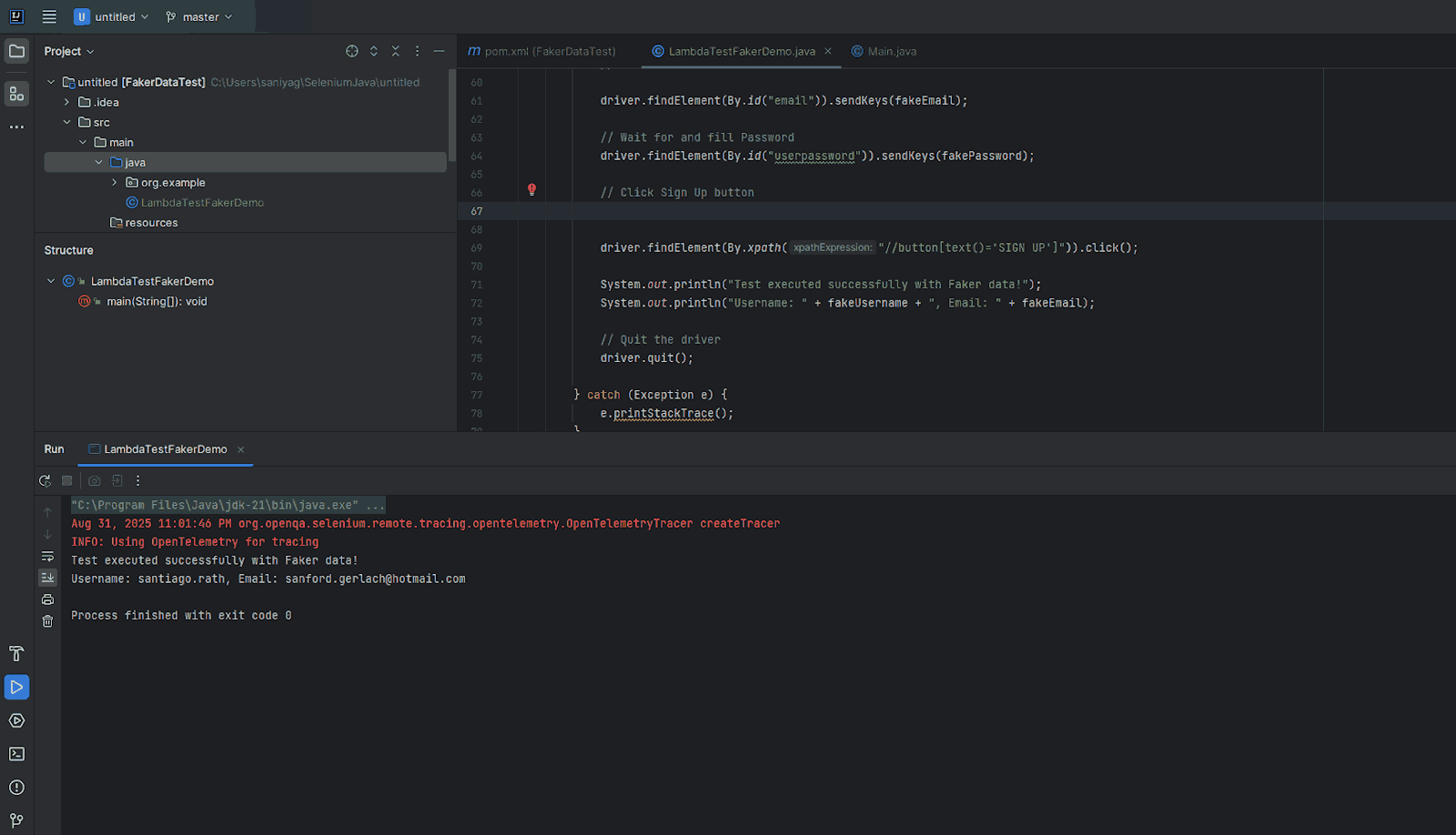 faker js local execution