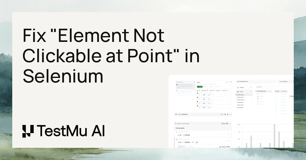 Fix "Element Not Clickable at Point" in Selenium | TestMu AI (Formerly LambdaTest)