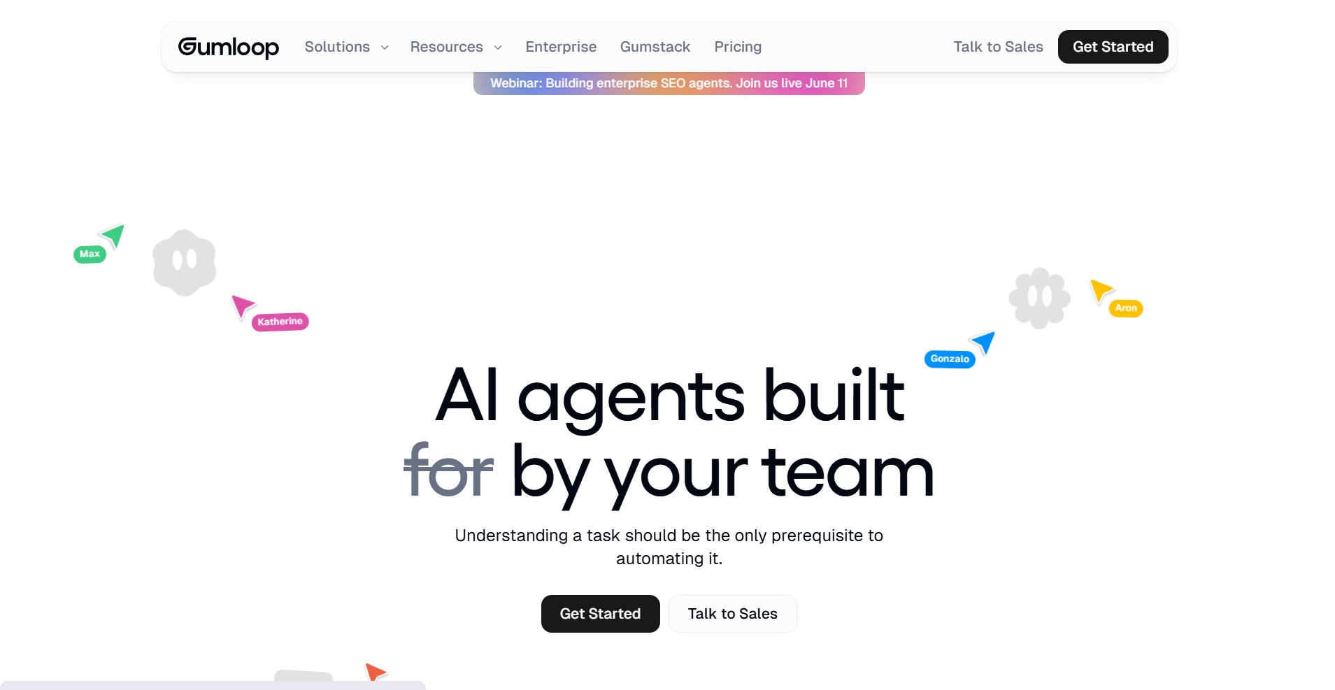 Gumloop - Best AI-Native No-Code Agent Builder Gumloop canvas showing a multi-agent workflow with connected AI and integration nodes