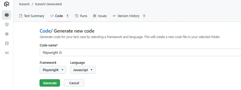 KaneAI generating a structured test plan from a feature ticket - the planning pattern maps coverage before any test step is authored