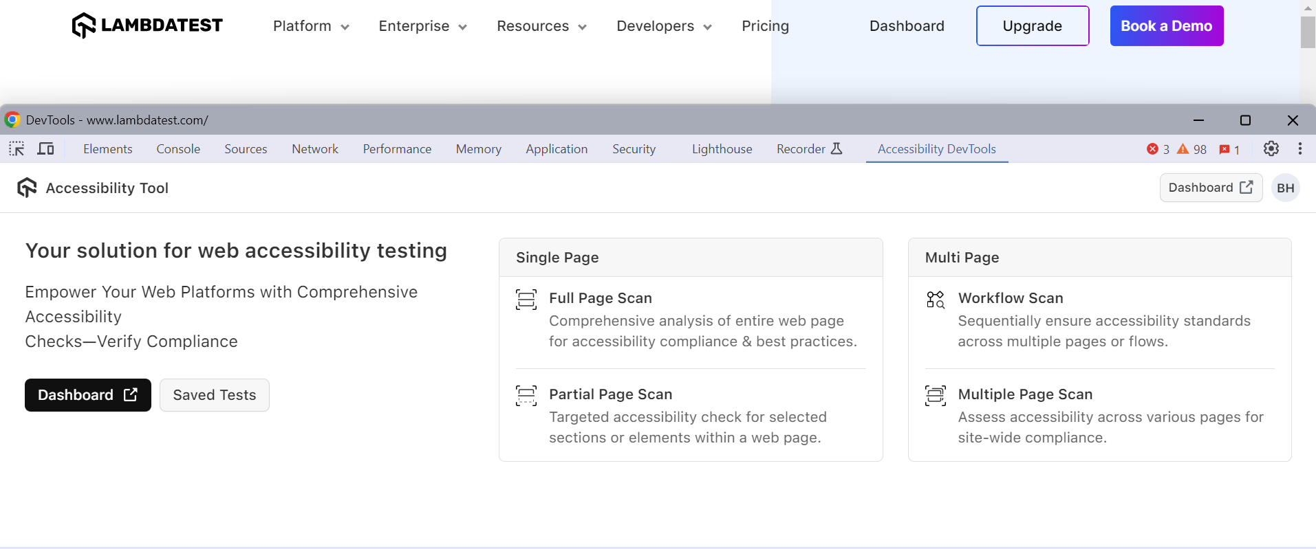 TestMu AI Accessibility DevTools TestMu AI Accessibility DevTools