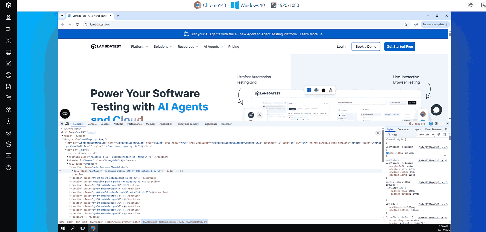 TestMu AI Live Web Debugging