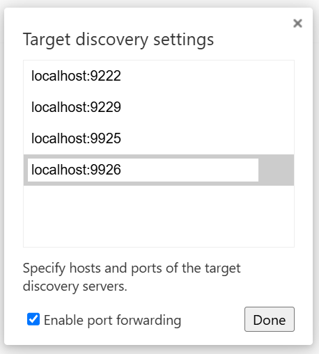 localhost target device
