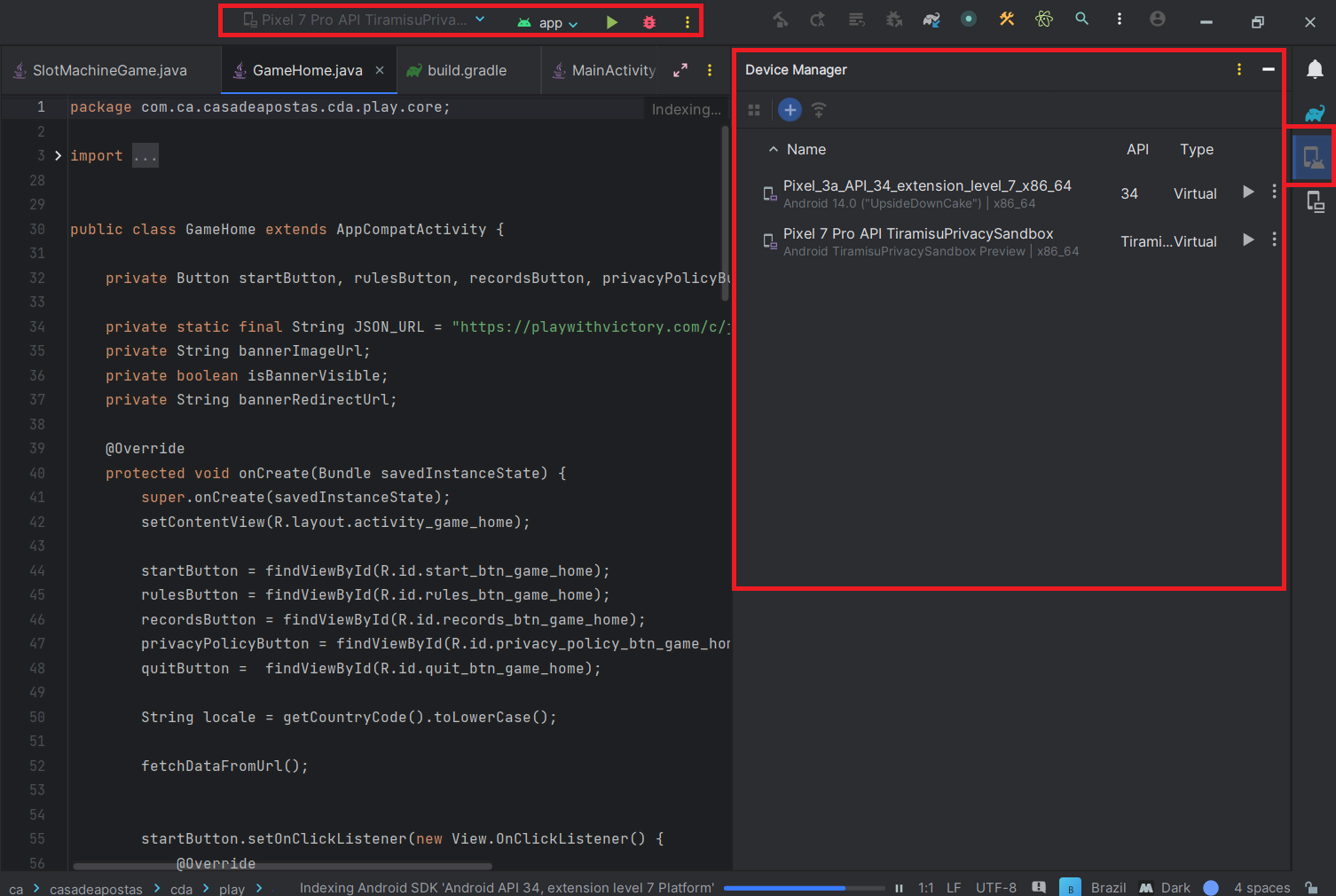 navigating to the device manager section in your Android Studio navigating to the device manager section in your Android Studio