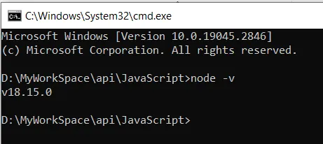 Playwright API Testing node -v