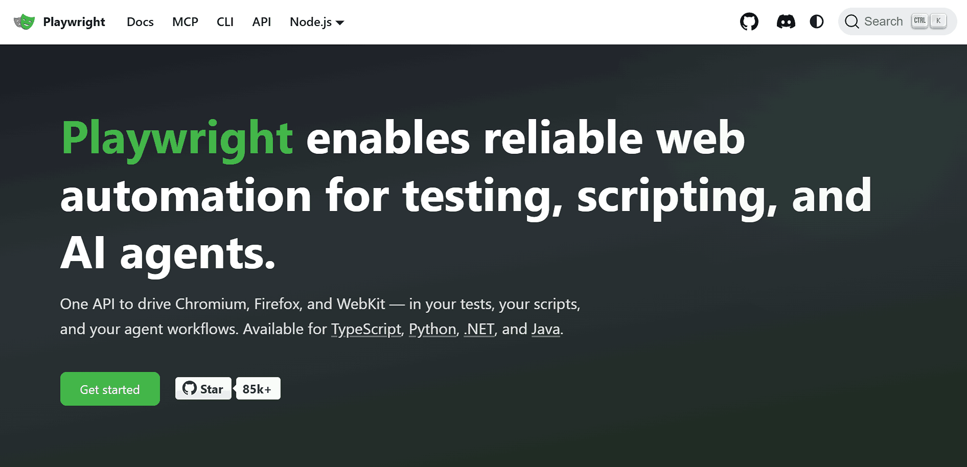 Playwright framework screenshot showing cross-browser testing automation