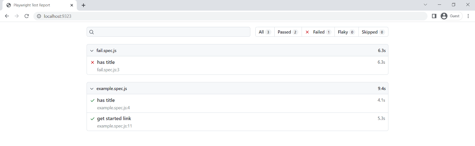 playwright reporting fail spec.js page playwright reporting fail spec.js page