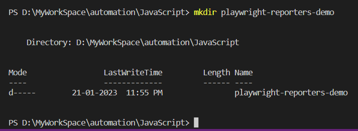Playwright Reporting mkdir playwright-reporters-demo Playwright Reporting mkdir playwright-reporters-demo
