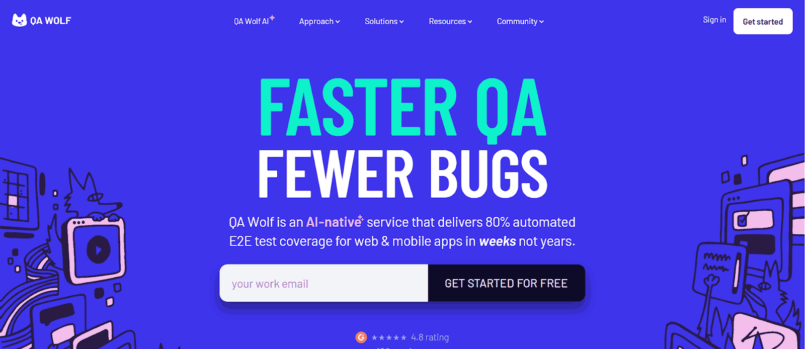 QA Wolf home page QA Wolf home page