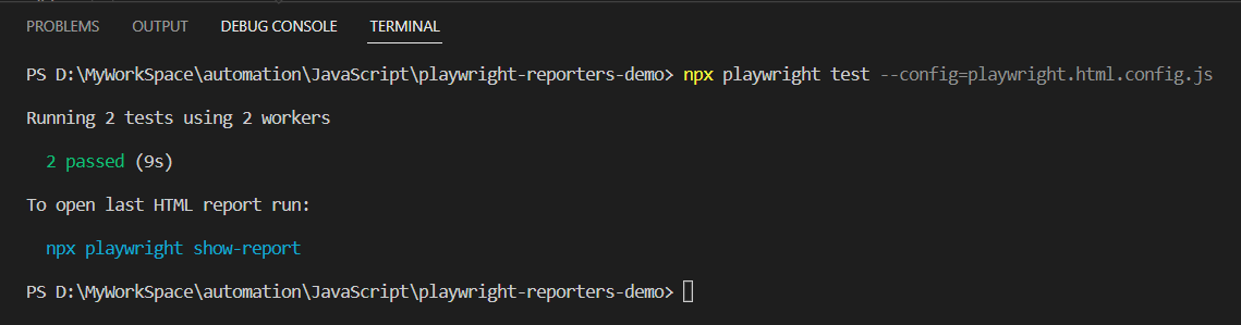 reporting playwright javascript demo reporting playwright javascript demo
