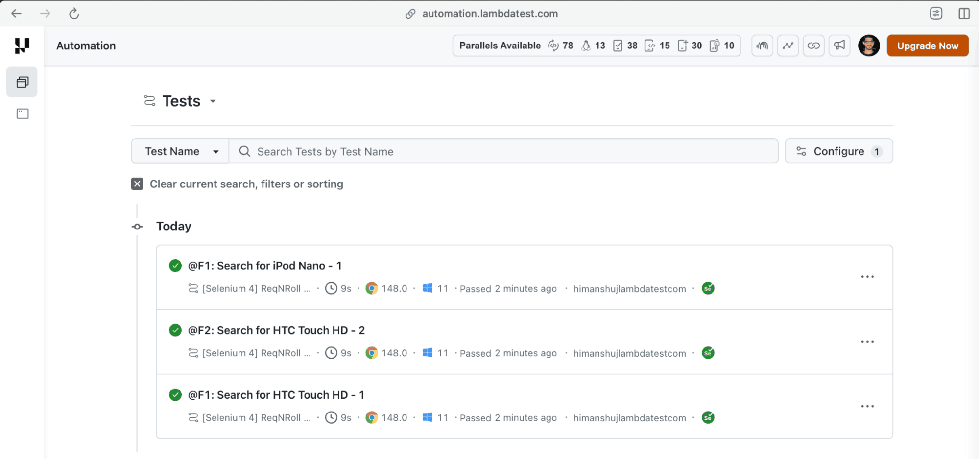 Reqnroll tests executed successfully