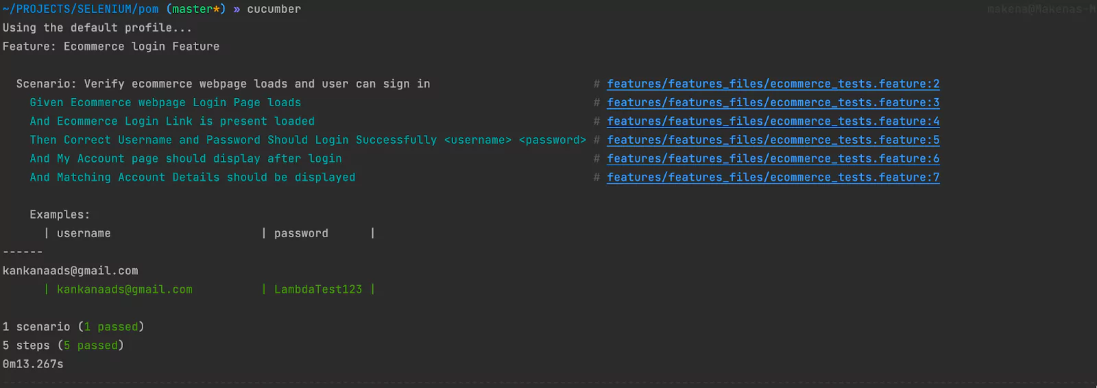 root folder where the feature files root folder where the feature files
