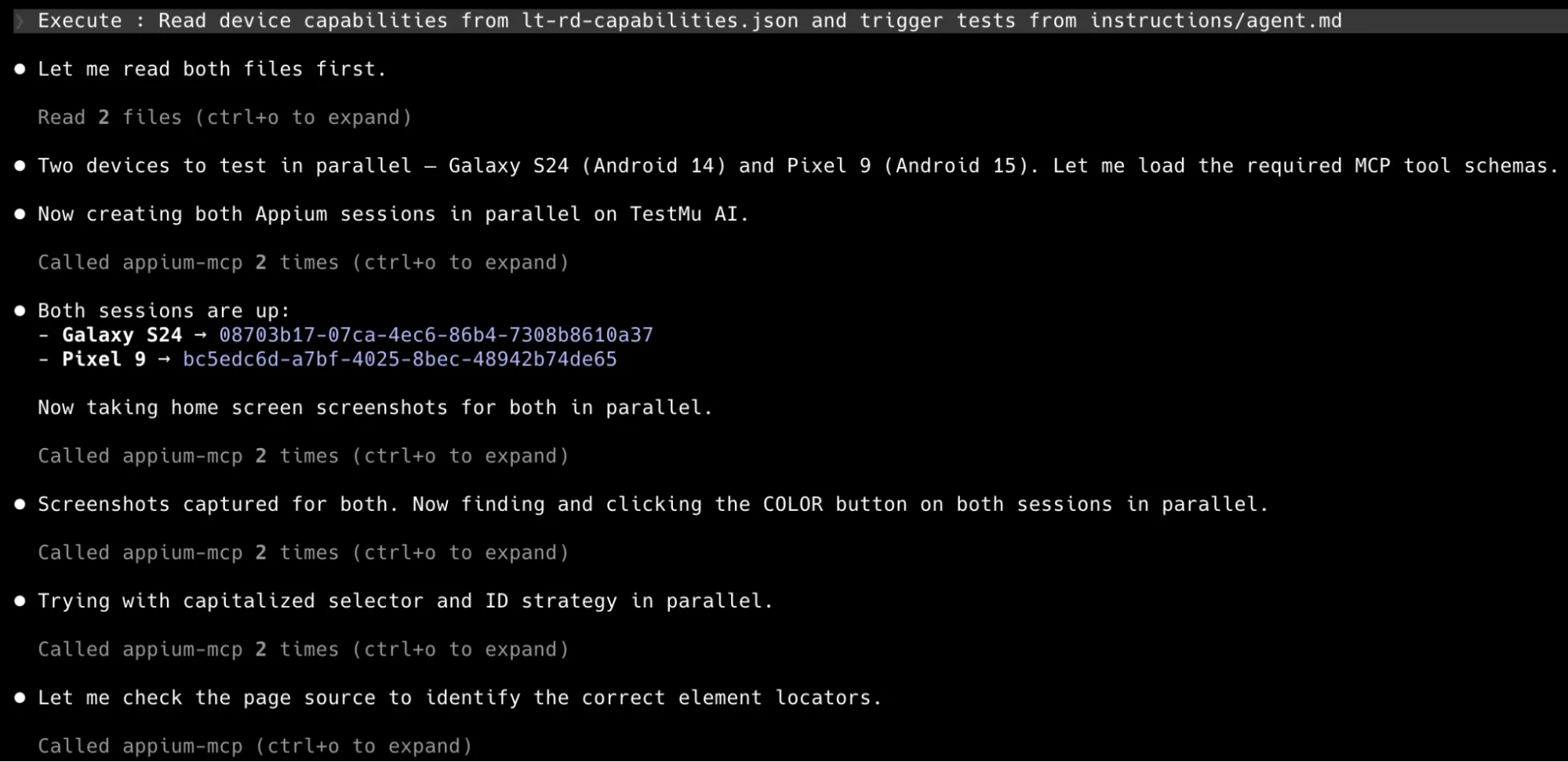 Running Appium tests on TestMu AI cloud