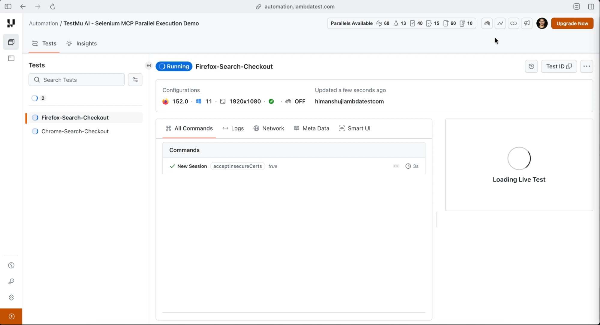 Selenium MCP parallel execution in progress Selenium MCP parallel execution in progress