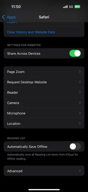 Tap on Safari and then Request Desktop Website
