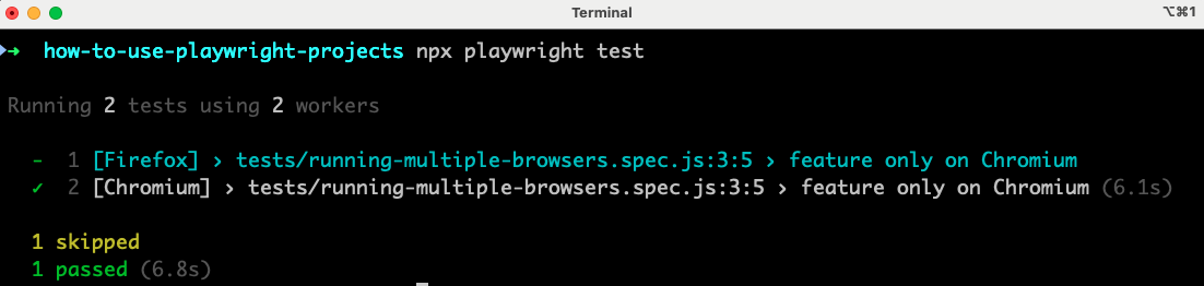 test execution skipping firefox test execution skipping firefox