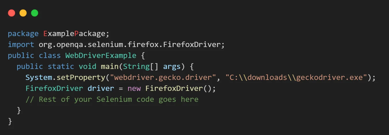 the FirefoxDriver is opened by Selenium the FirefoxDriver is opened by Selenium