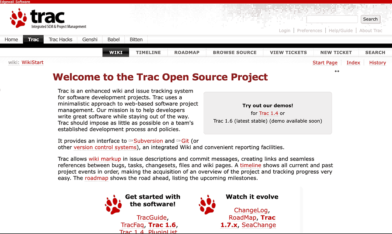 trac home page