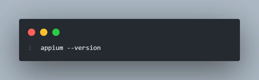 verify the installed version of Appium verify the installed version of Appium