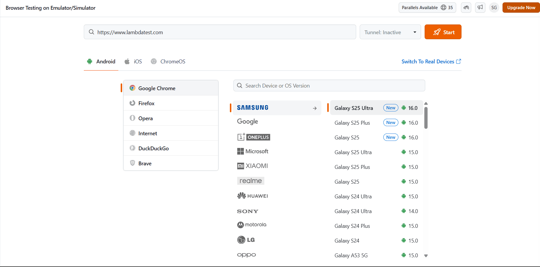 virtual mobile browser TestMu AI