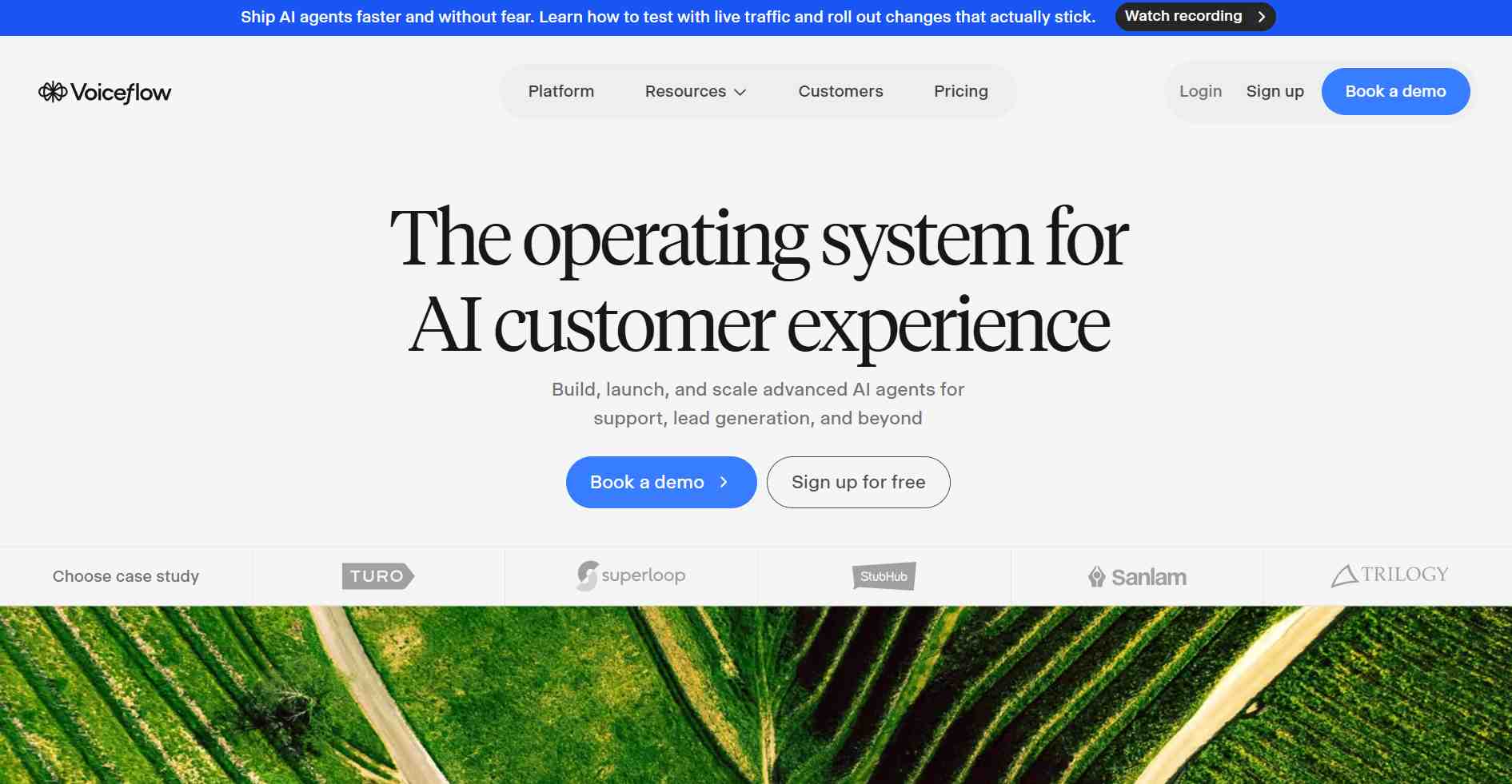 Voiceflow - Best AI Agent Builder for Chat and Voice Agents Voiceflow designer showing a conversational flow for a voice and chat AI agent