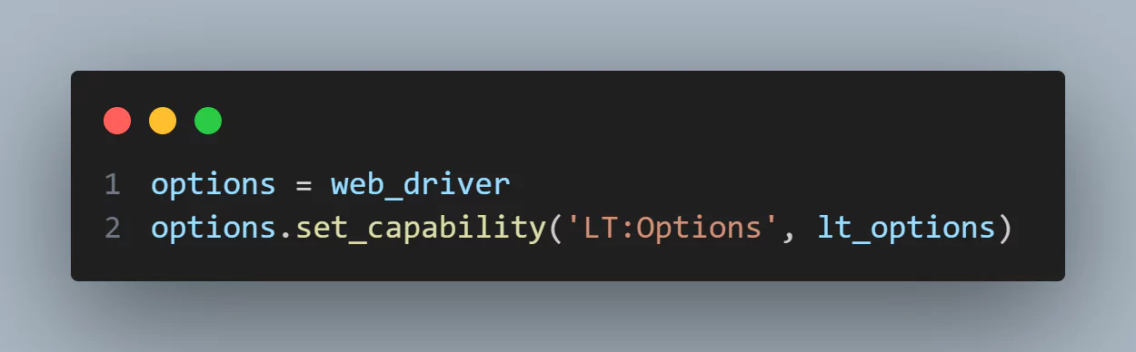 webdriver is fully configured according to the parameters webdriver is fully configured according to the parameters