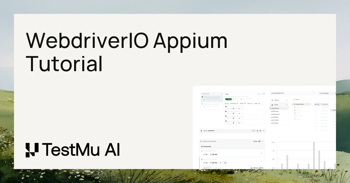 WebdriverIO Appium: Getting Started Tutorial | TestMu AI (Formerly LambdaTest)
